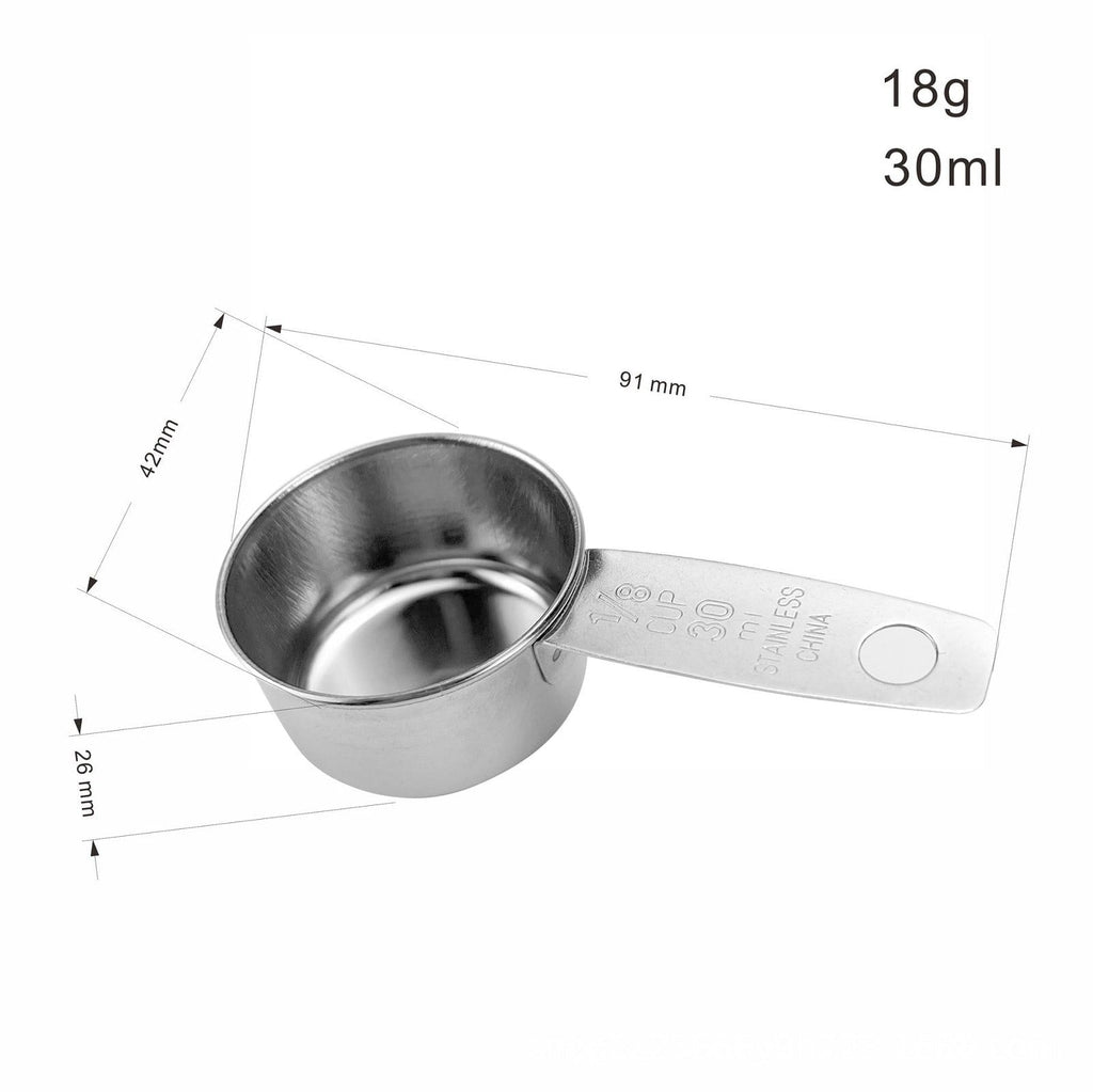Uanit 1/8 Cup Measuring Cup, Stainless Steel Coffee Measuring Scoop, Single Metal Measuring Cup Steak Cup Ingredient ... - Image 3