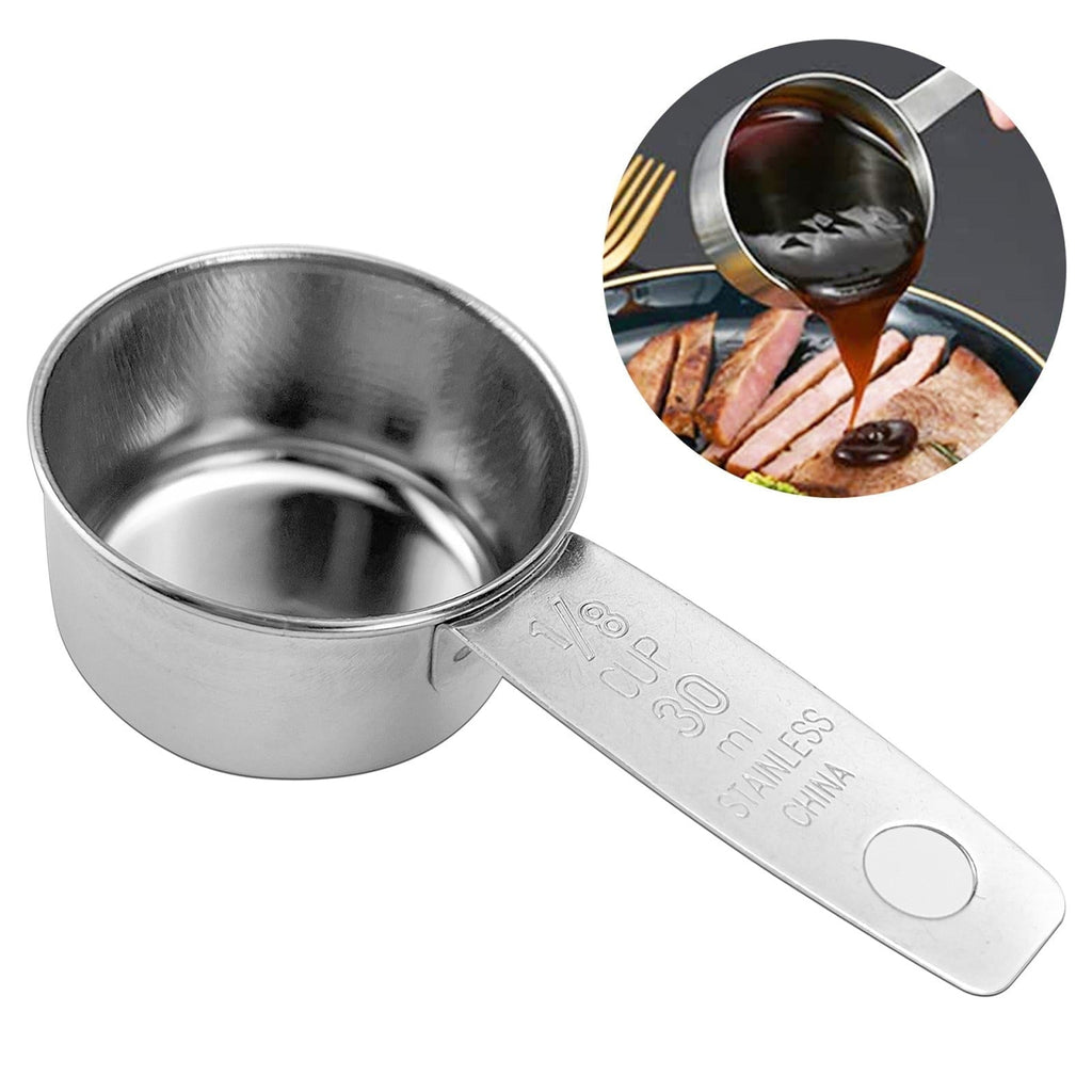 Uanit 1/8 Cup Measuring Cup, Stainless Steel Coffee Measuring Scoop, Single Metal Measuring Cup Steak Cup Ingredient ...